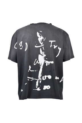 ANTI-INTELLECTUAL ETHIC T-SHIRT / SUN FADED BLK