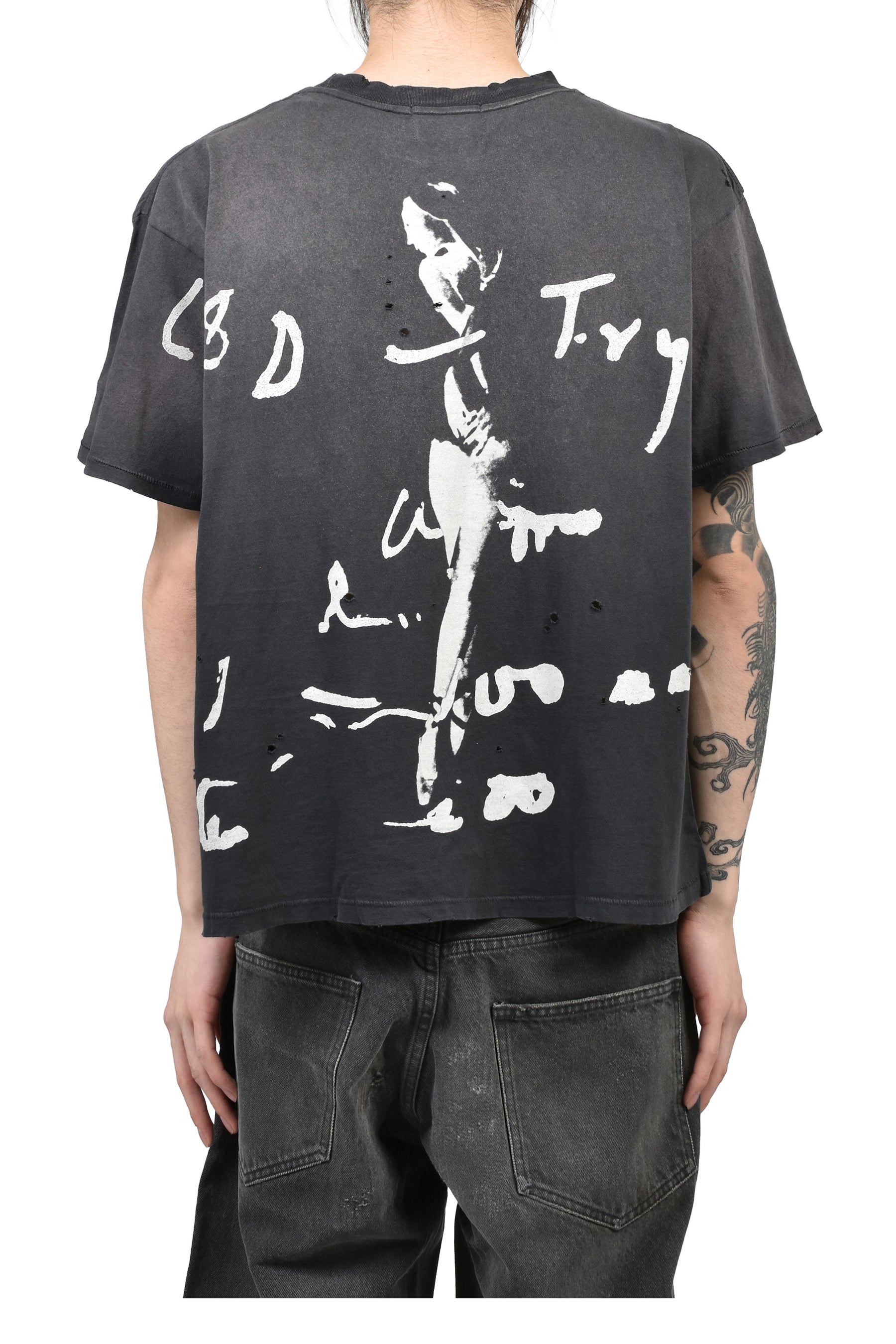 ANTI-INTELLECTUAL ETHIC T-SHIRT / SUN FADED BLK