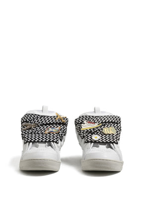 CURB SNEAKER AND PINS SET / WHT BLK