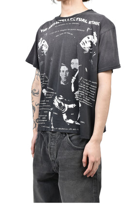 ANTI-INTELLECTUAL ETHIC T-SHIRT / SUN FADED BLK