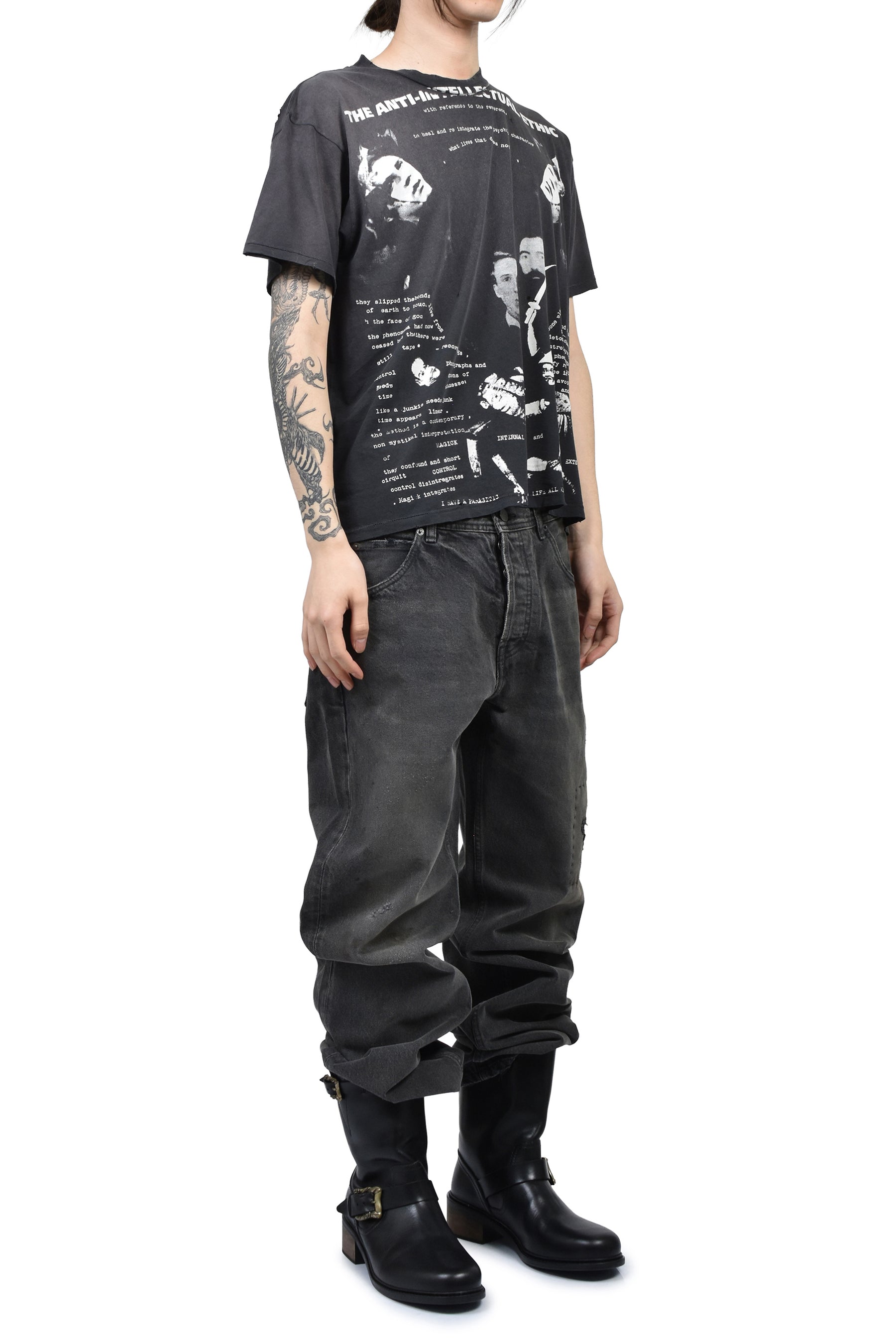 NEW STRAIGHT LEG JEANS / FADED BLK