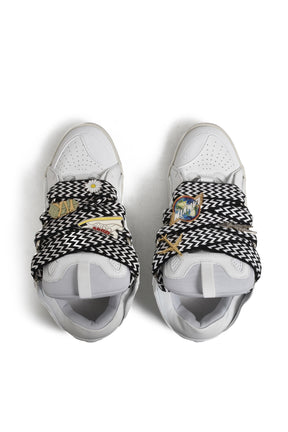 CURB SNEAKER AND PINS SET / WHT BLK