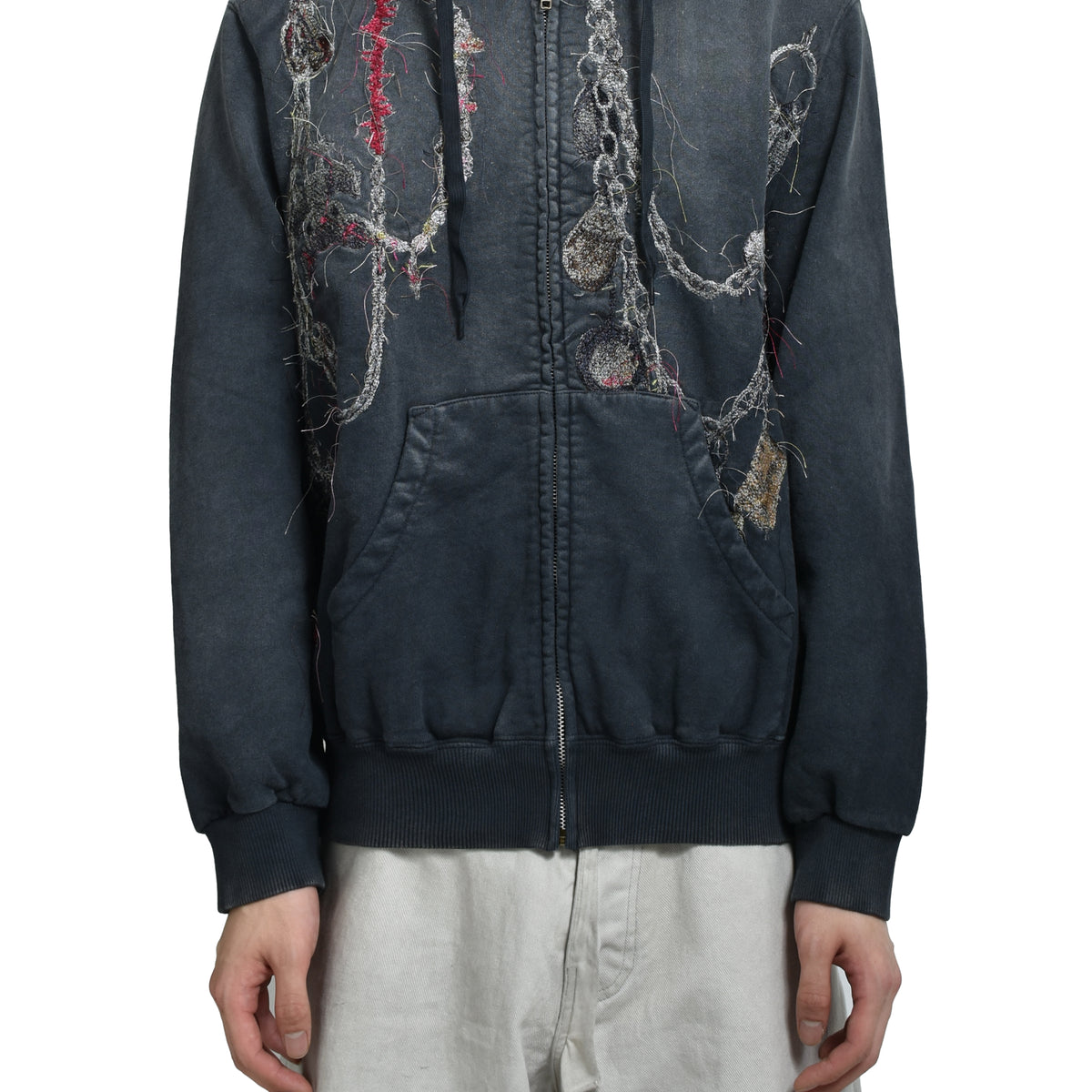 トップス Civarize coating zip hoodie OKAICOS-Grey-Chenille-