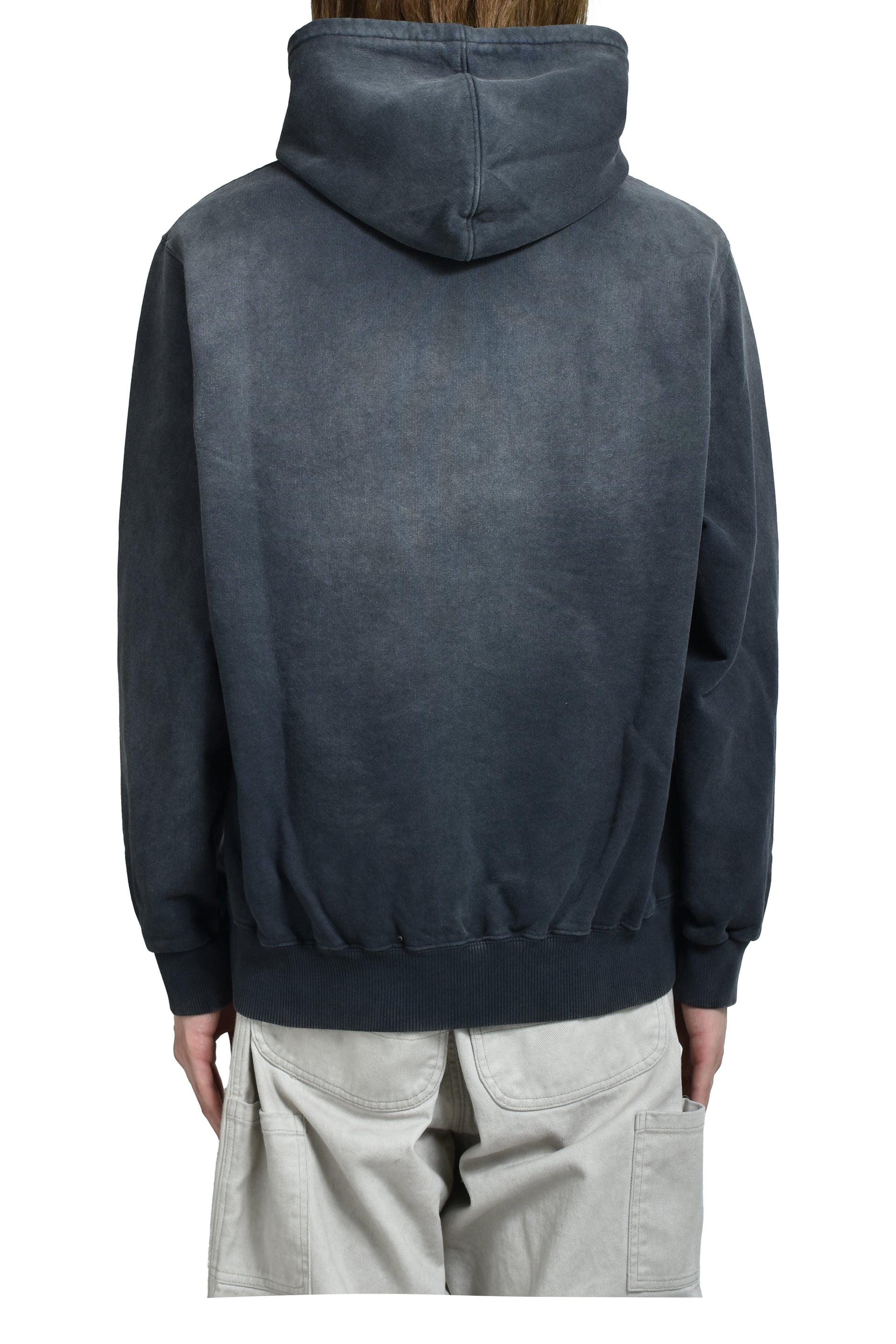 EMBROIDERED CHAIN ZIP-UP HOODIE / GRY
