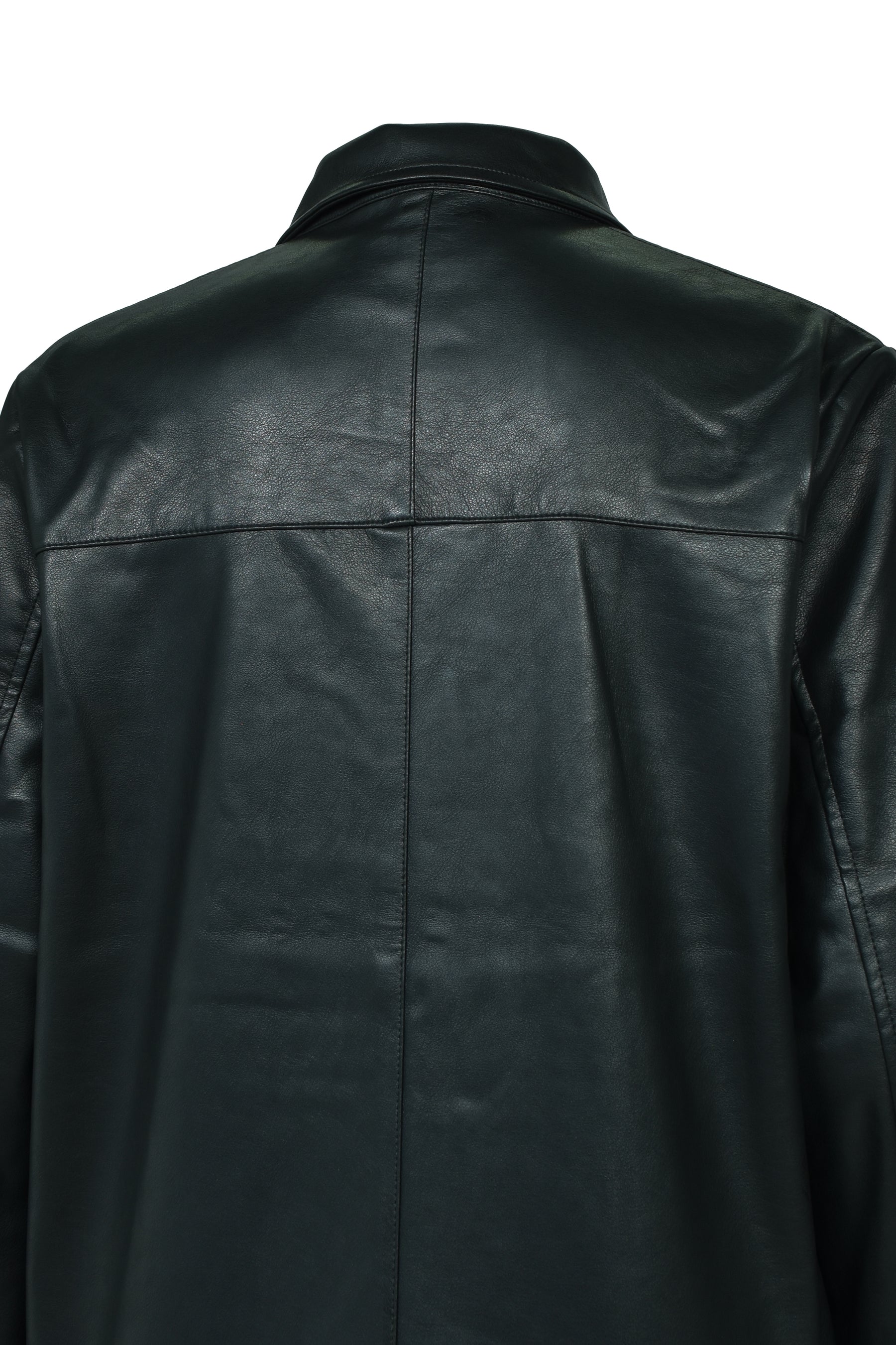 LAST NEST ラストネスト FW25 FAUX LEATHER COAT W/TOTE BAG / BLK