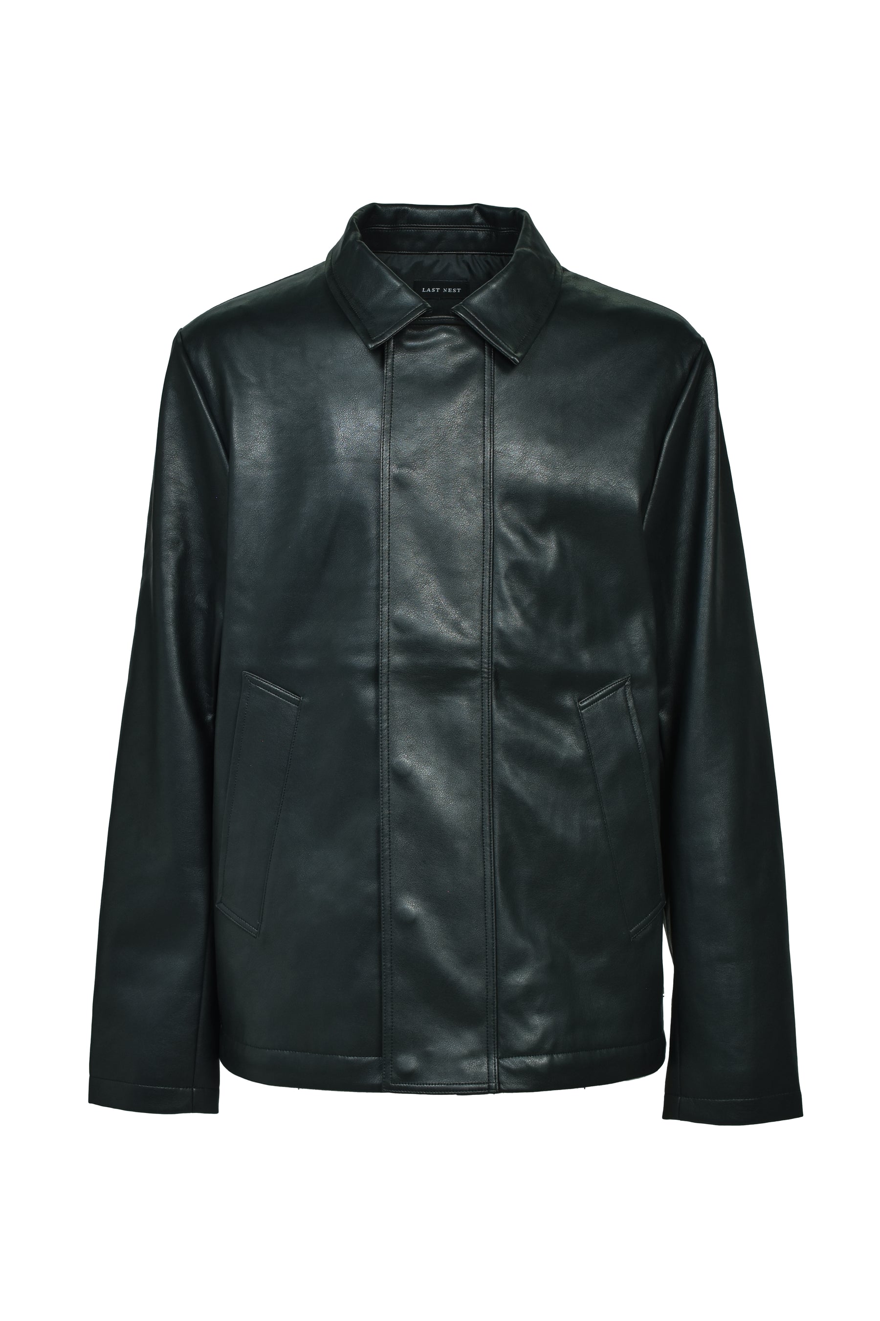 LAST NEST ラストネスト FW25 FAUX LEATHER COAT W/TOTE BAG / BLK