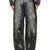 HARD-WASHED DAMAGED DENIM PANTS / BLK 
