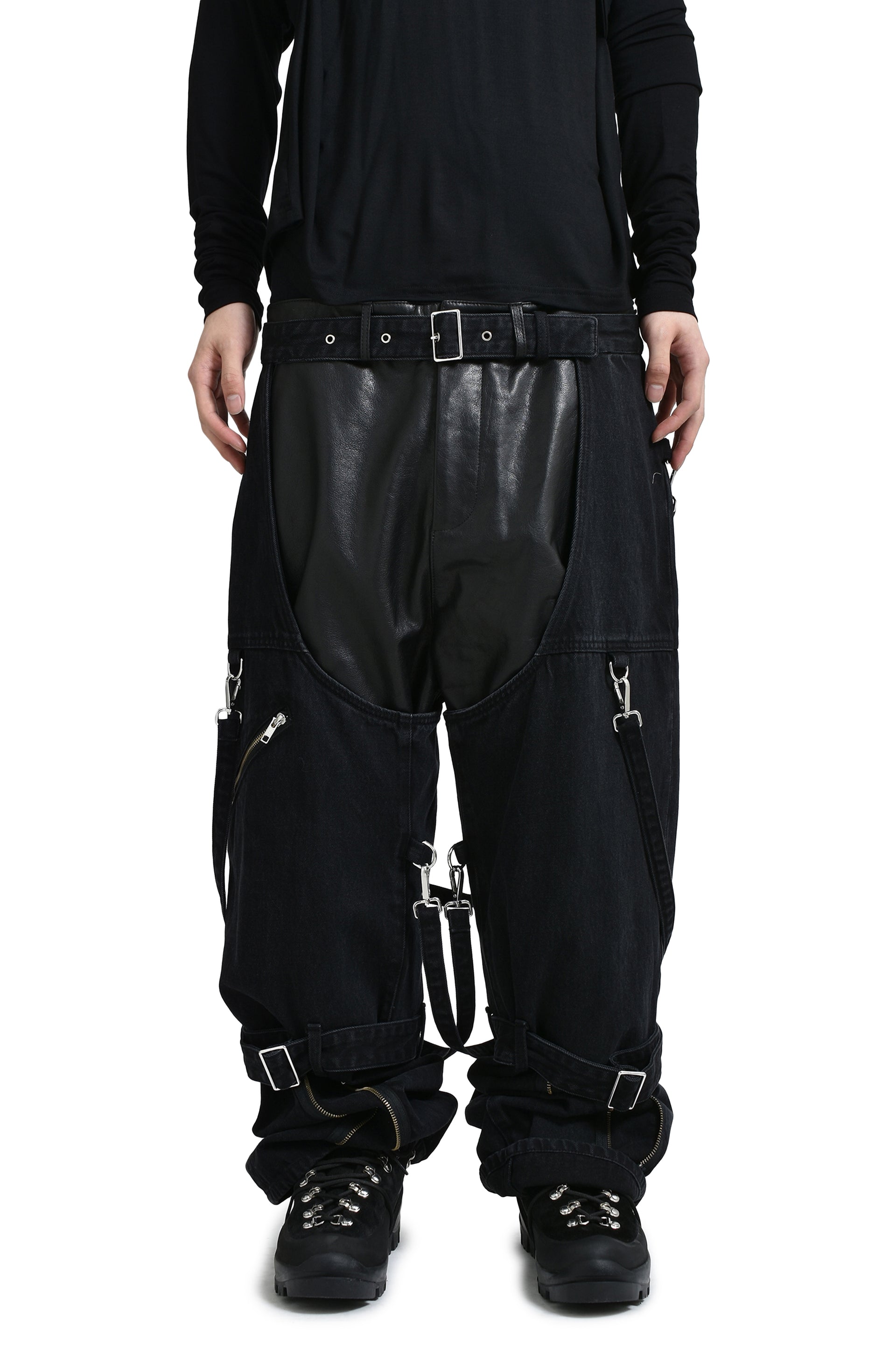 JUN/NAKAYAMA BONDAGE DENIM CHAPS / BLK