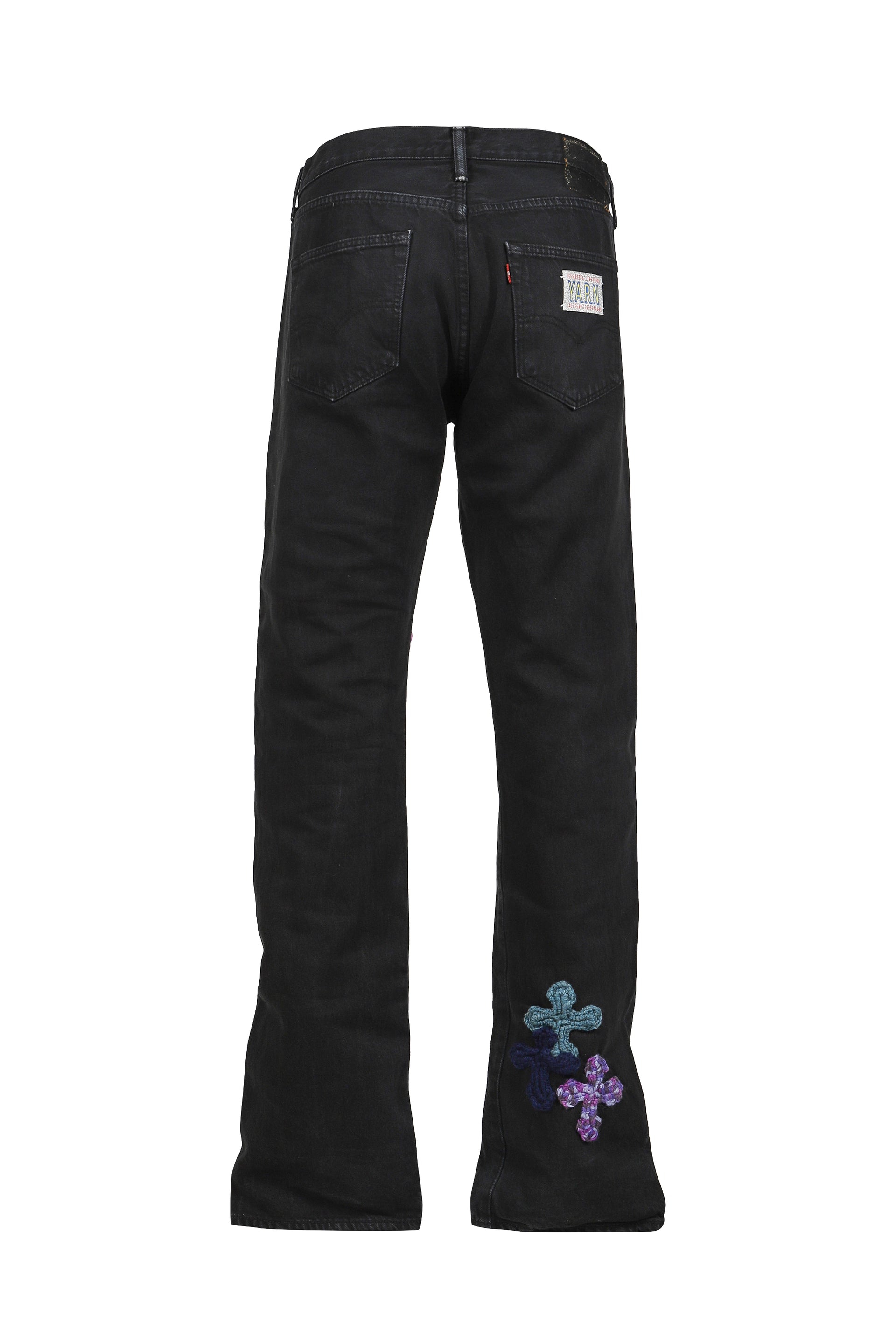 Y.A.R.N. ヤーン FW25 NUBIAN限定 3D CROSS BLACK DENIM / BLK