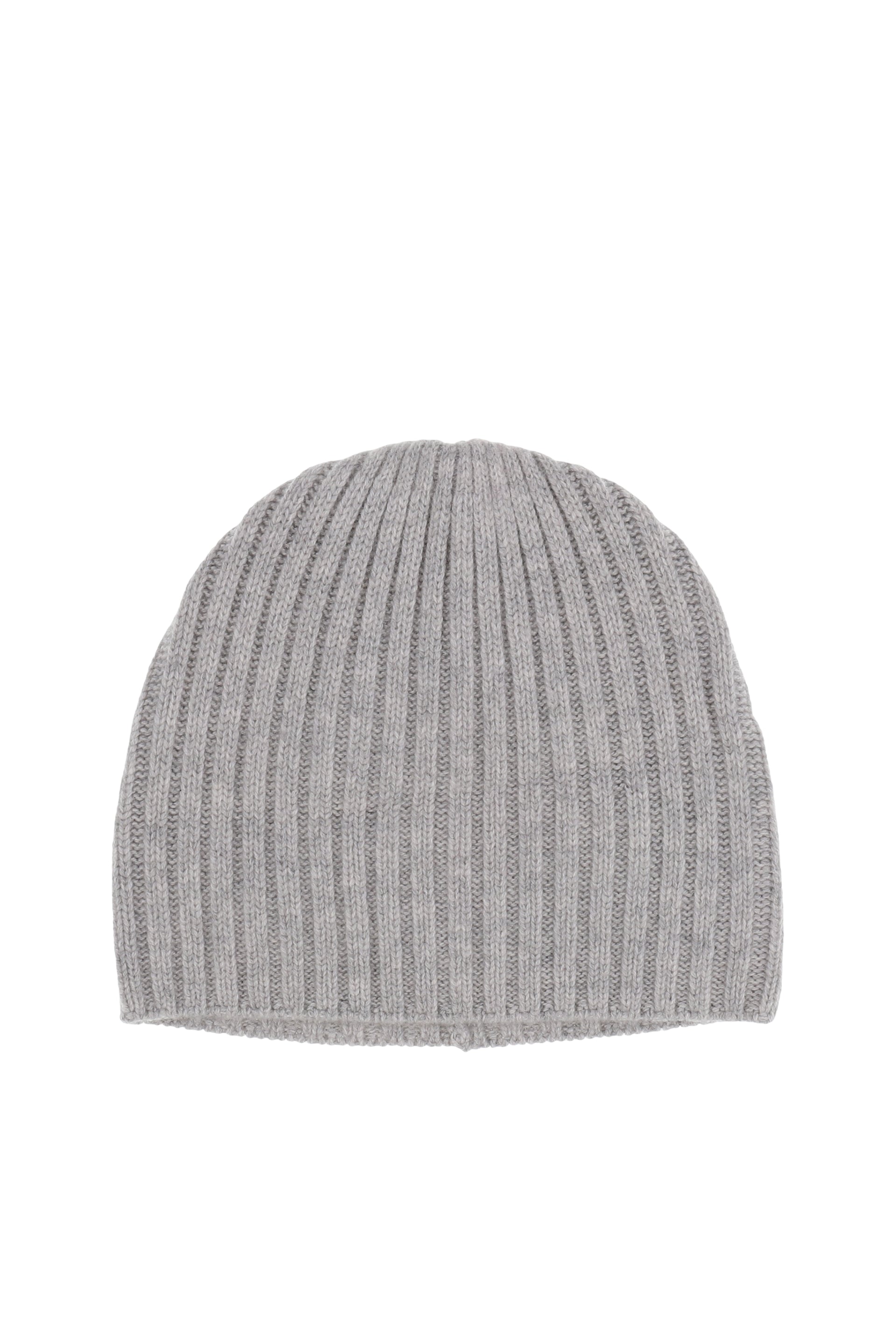 RIBBED WOOL BEANIE / GRY
