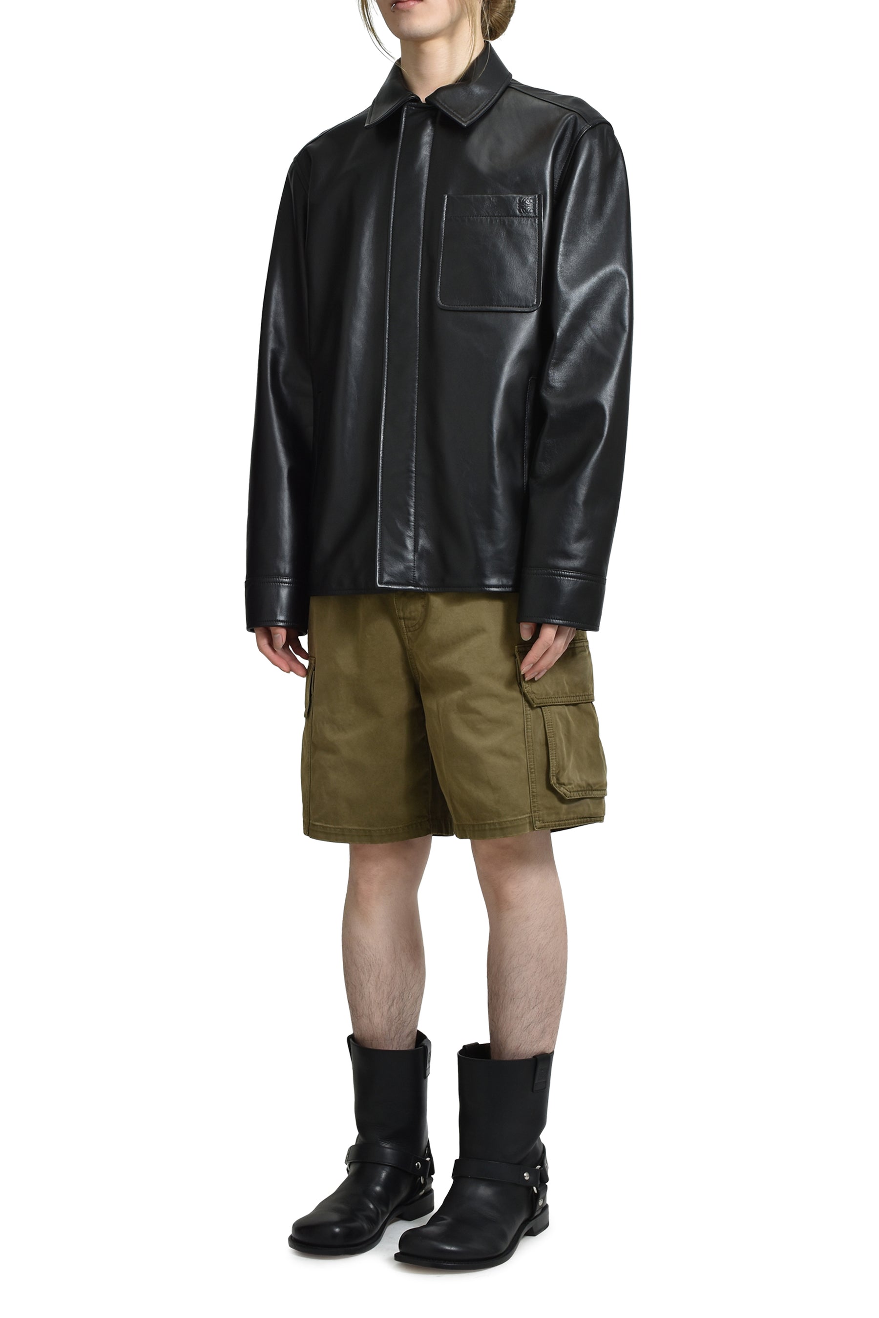 LOEWE ロエベ SS25 OVERSHIRT / BLK - NUBIAN