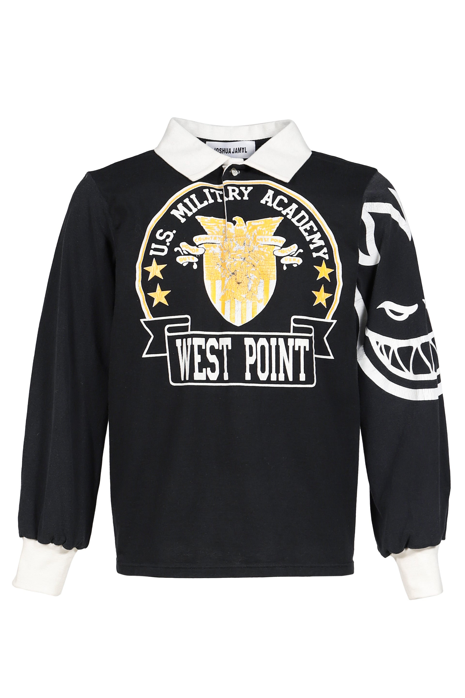 RUGBY TEE (UPCYCLED VINTAGE TEE) / BLK
