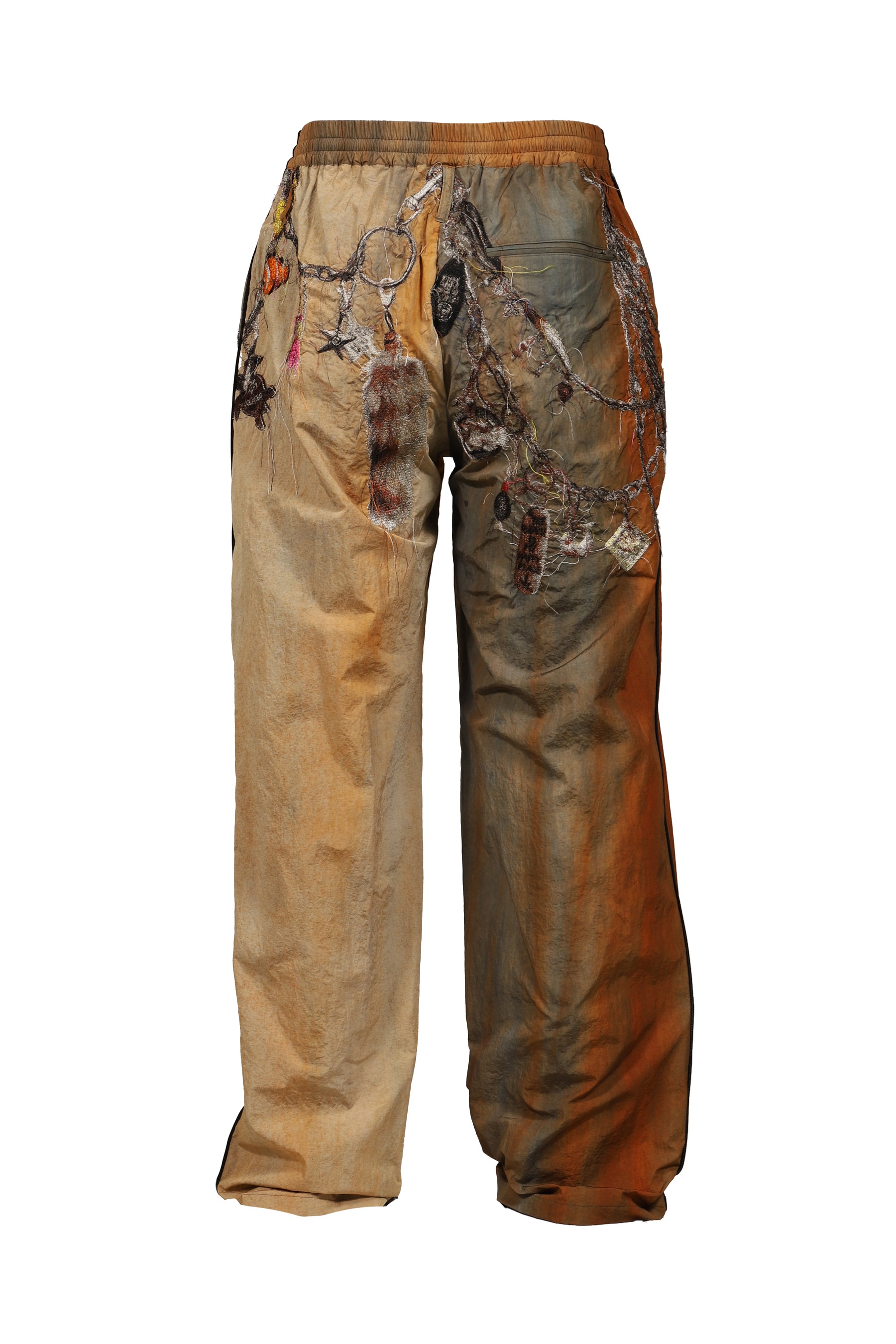 EMBROIDERED CHAIN TRACK PANTS / BRW