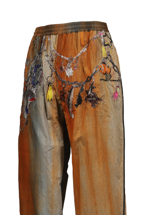 EMBROIDERED CHAIN TRACK PANTS / BRW