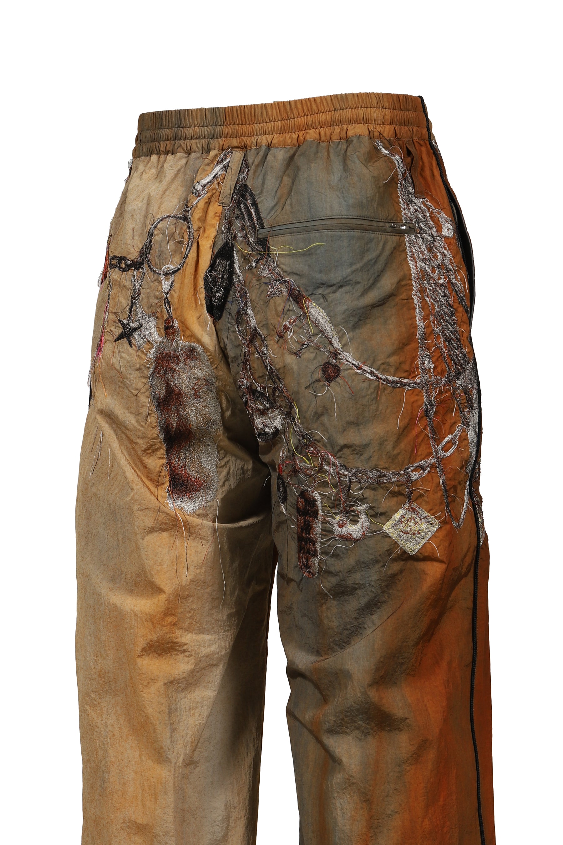 EMBROIDERED CHAIN TRACK PANTS / BRW