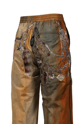 EMBROIDERED CHAIN TRACK PANTS / BRW