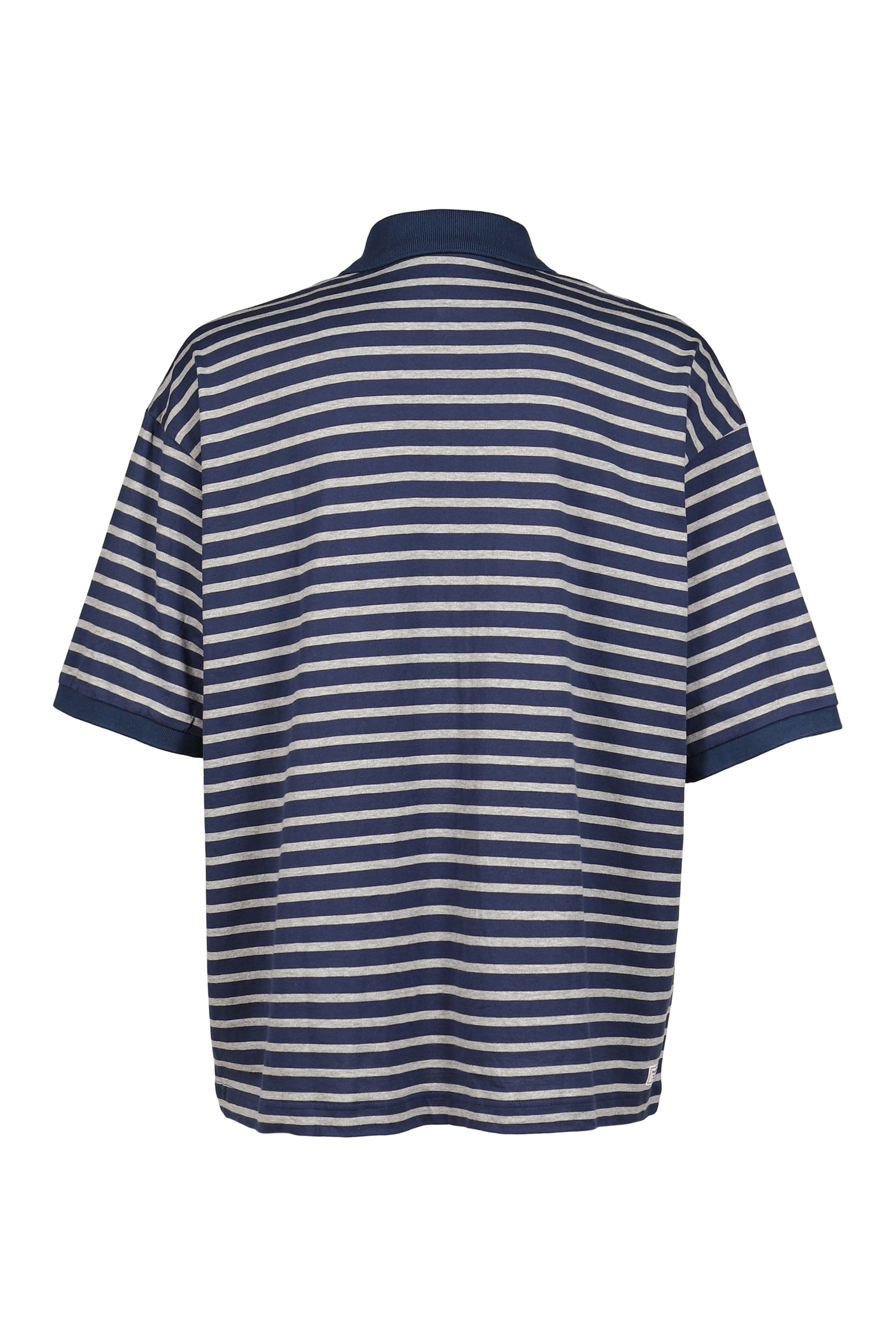 H/W BEATNIK BORDER OPEN POLO SHIRT / NVY
