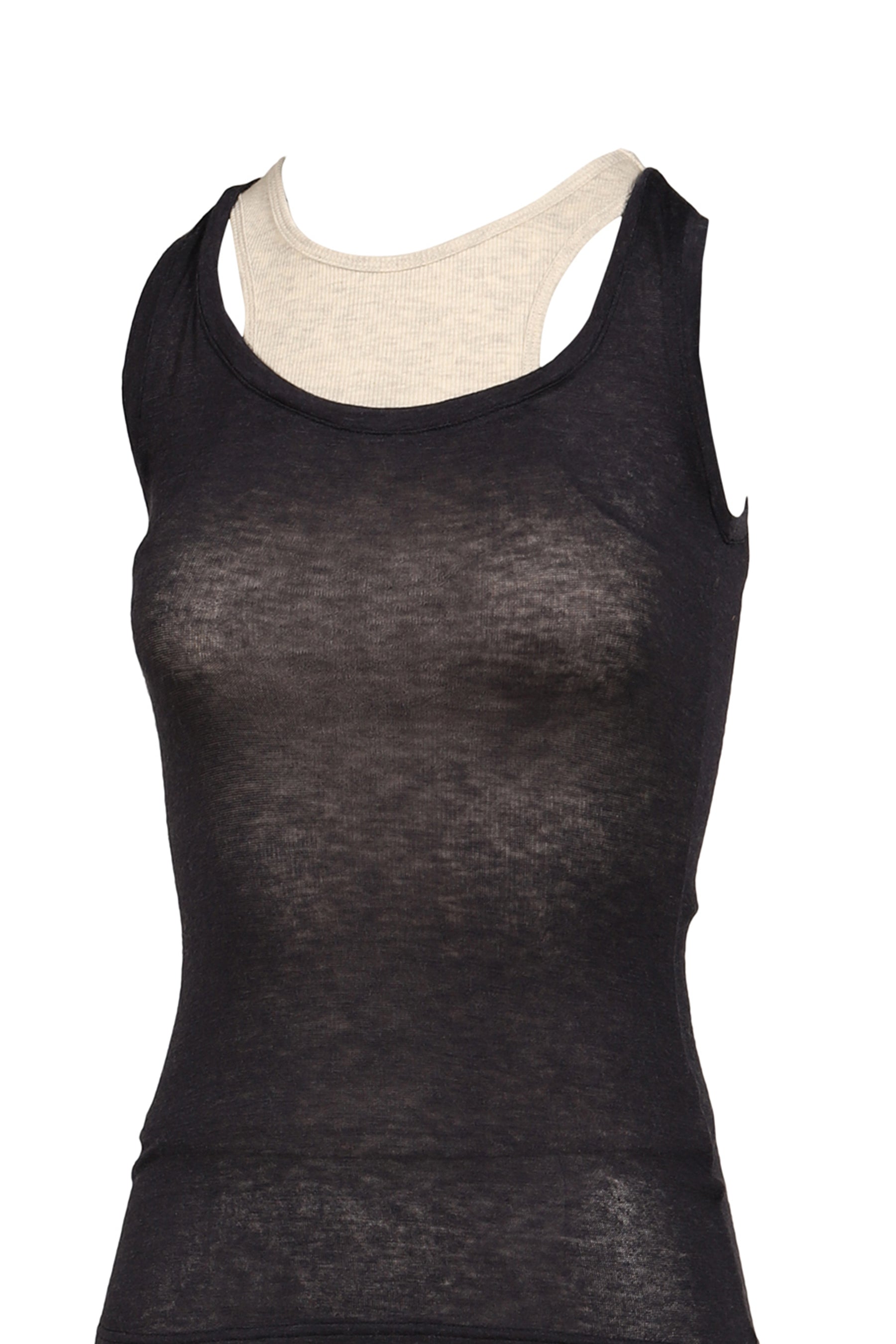 SOFT LAYERED SCOOP TOP / NVY
