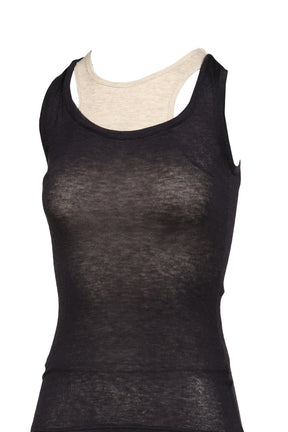 SOFT LAYERED SCOOP TOP / NVY