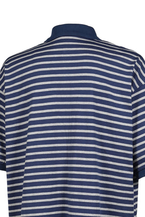 H/W BEATNIK BORDER OPEN POLO SHIRT / NVY