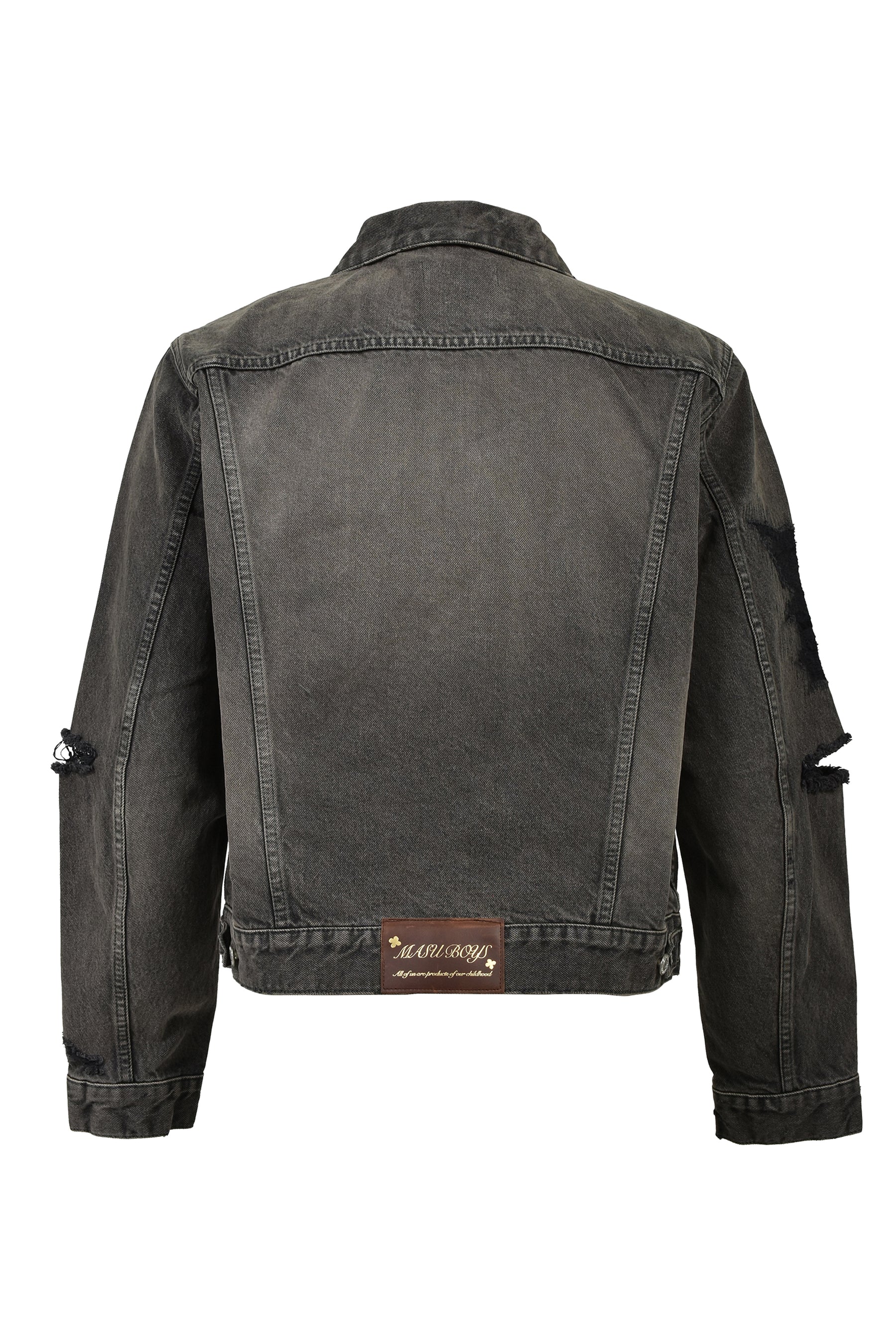 MB ZIP-UP DENIM JAKCET ANGEL DAMAGE / BLK