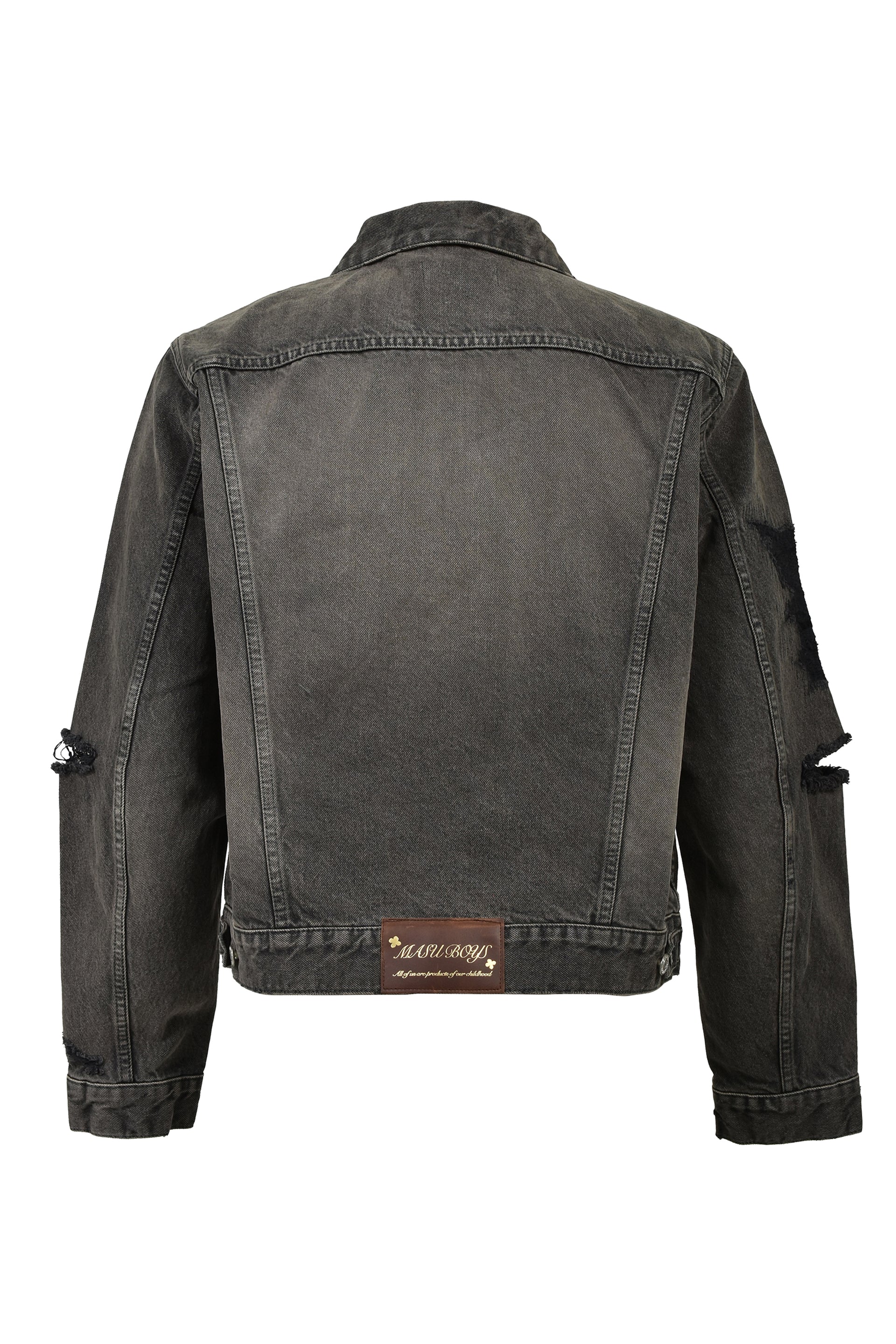 MB ZIP-UP DENIM JAKCET ANGEL DAMAGE / BLK