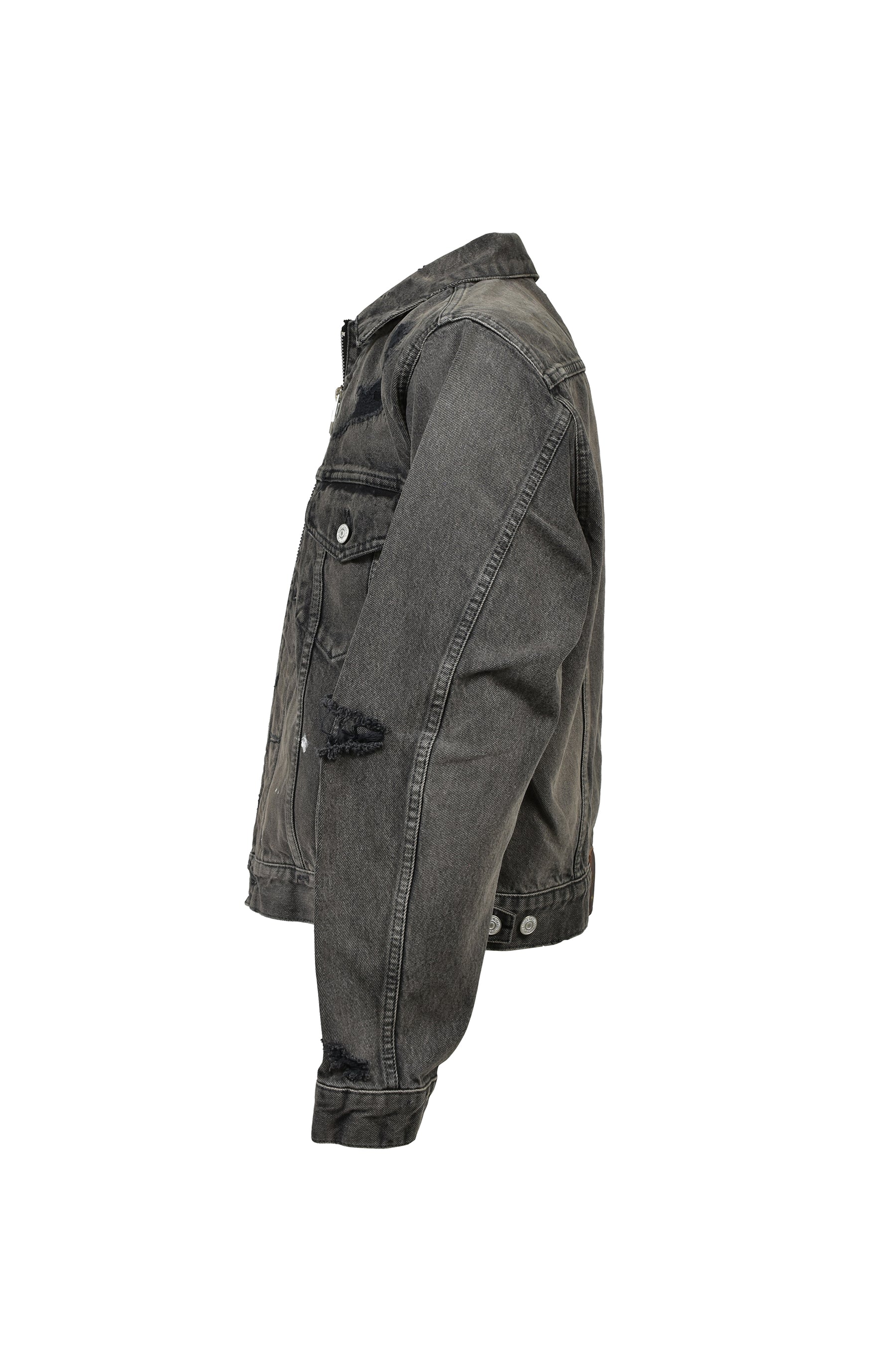 MB ZIP-UP DENIM JAKCET ANGEL DAMAGE / BLK