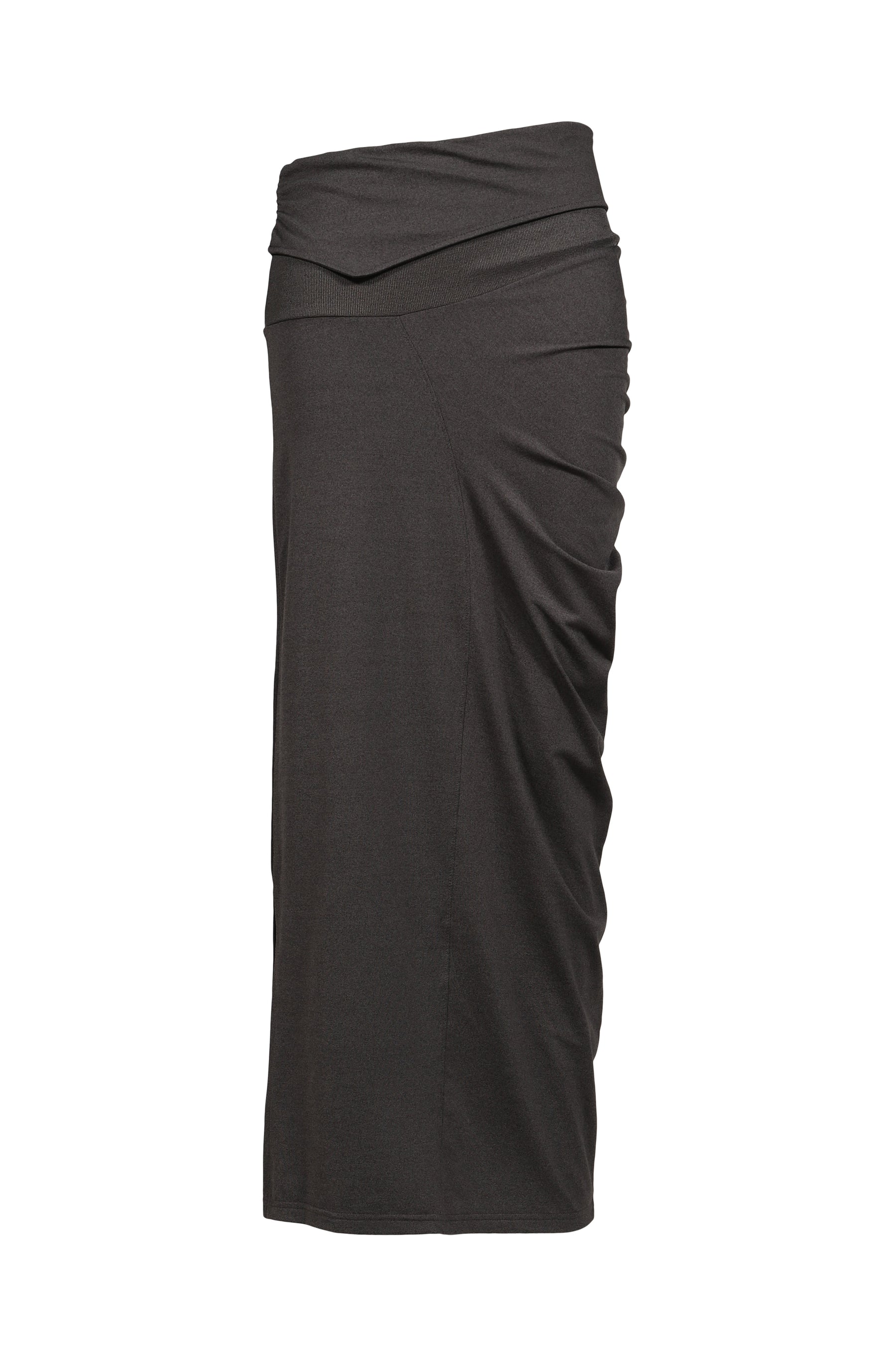 CURVED LINE DRAPE SKIRT / GRY