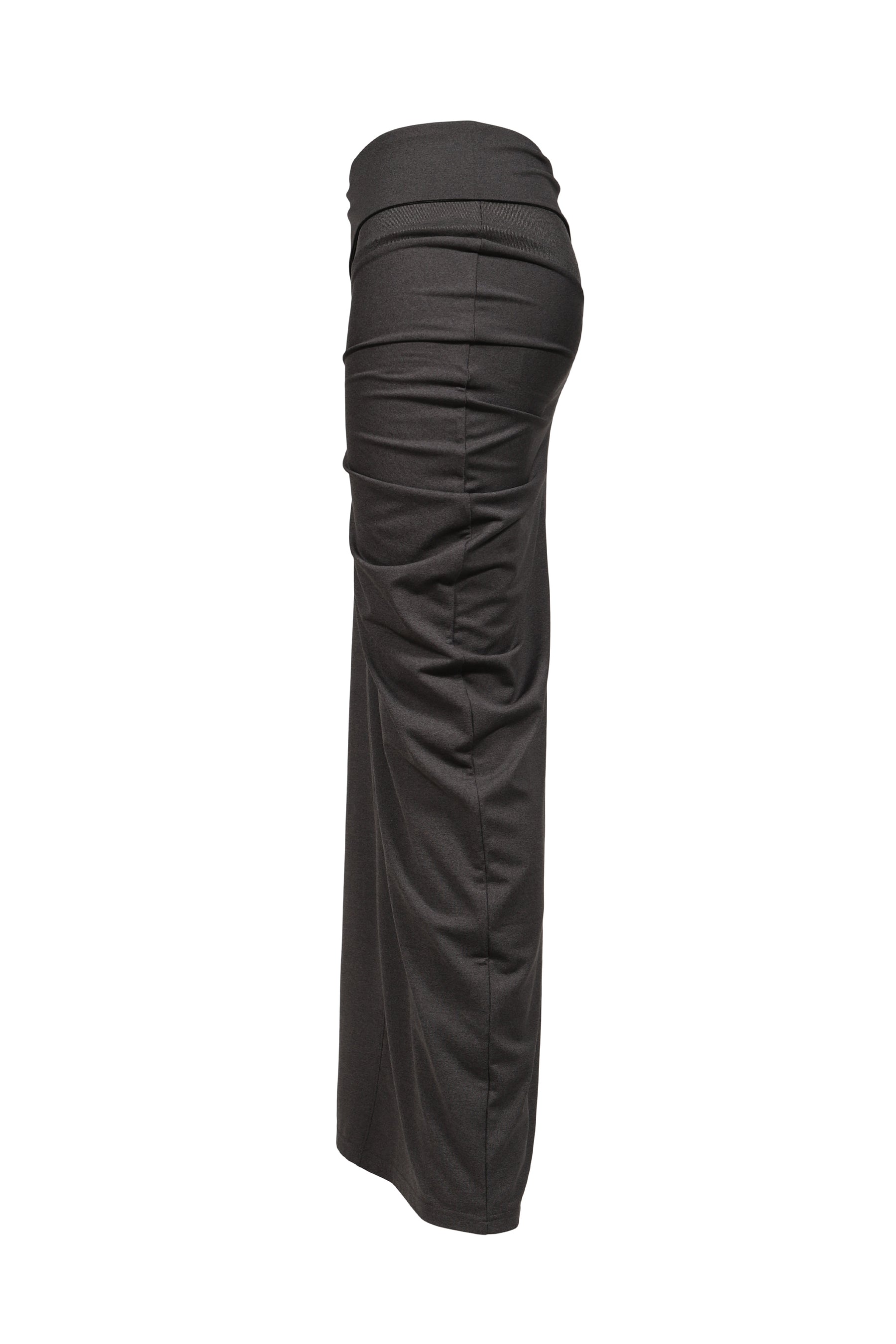 CURVED LINE DRAPE SKIRT / GRY