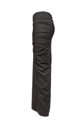 CURVED LINE DRAPE SKIRT / GRY