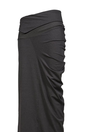 CURVED LINE DRAPE SKIRT / GRY