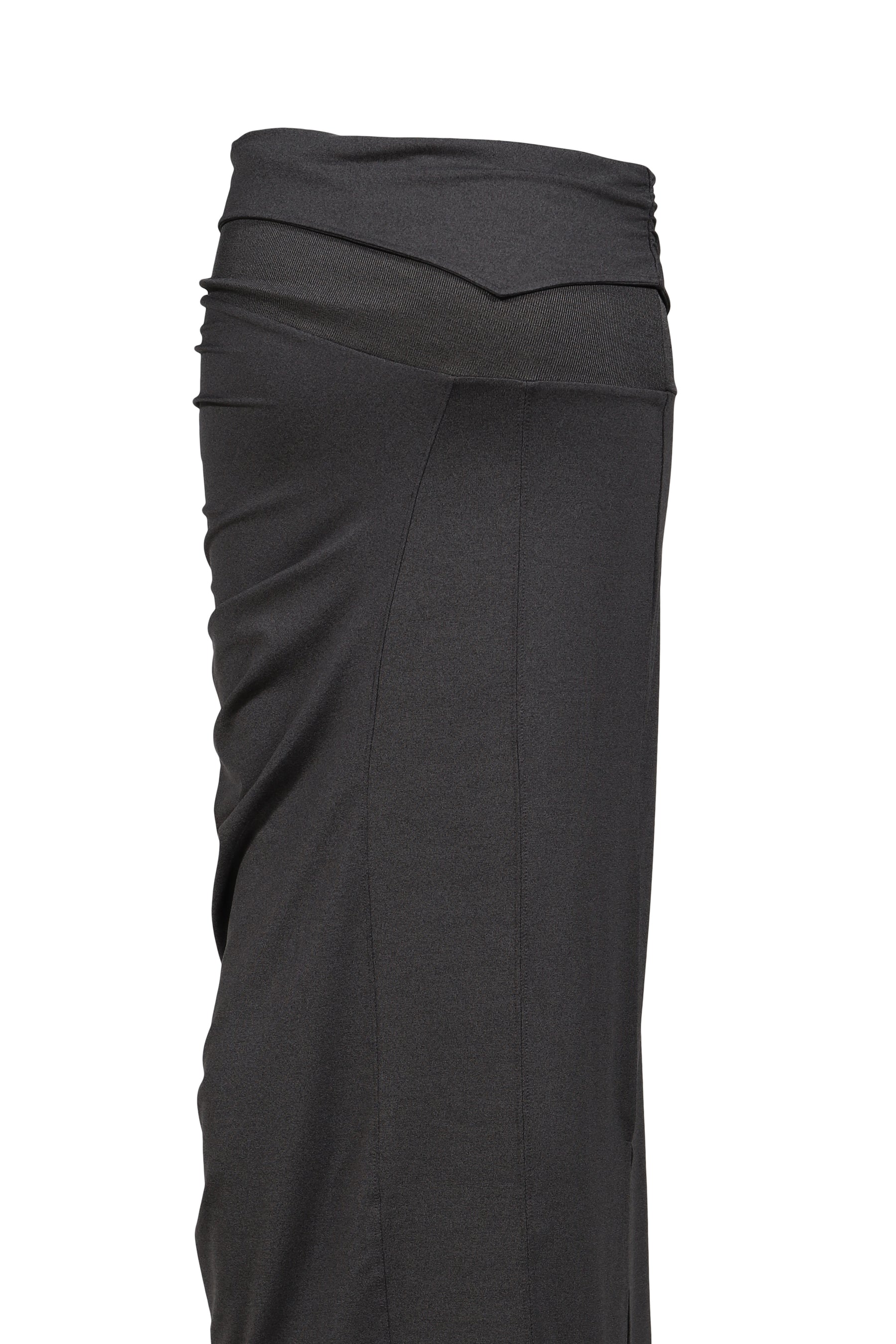 CURVED LINE DRAPE SKIRT / GRY
