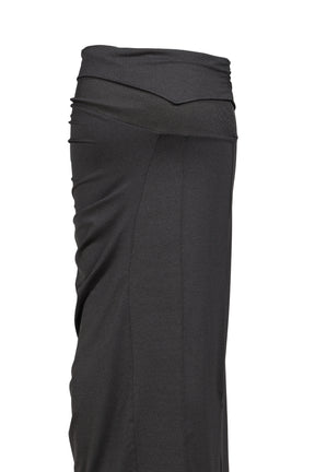 CURVED LINE DRAPE SKIRT / GRY