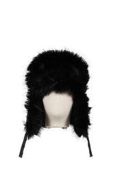 TRAPPER HAT LEATHER / BLK