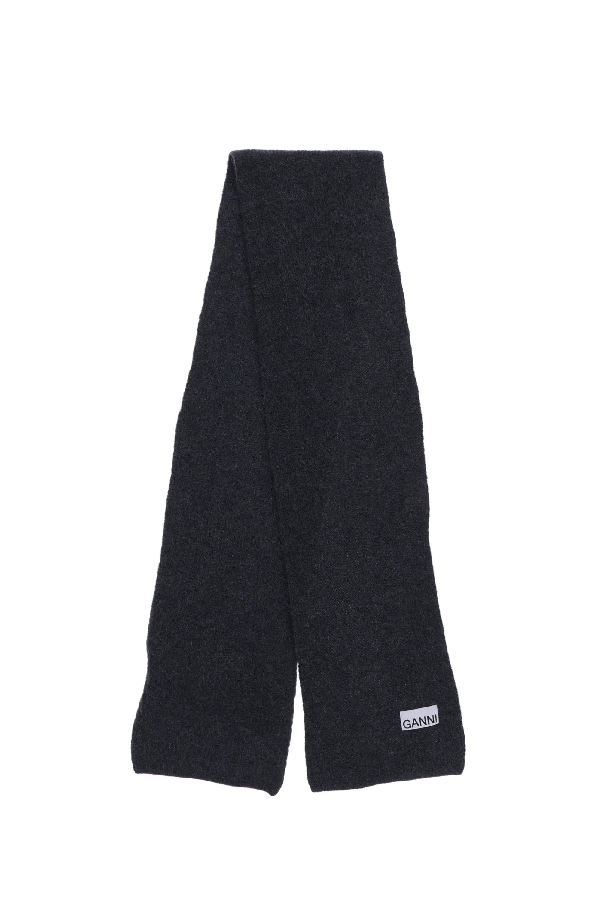 GANNI ガニー FW23 SOFT WOOL SCARF / GRY -NUBIAN