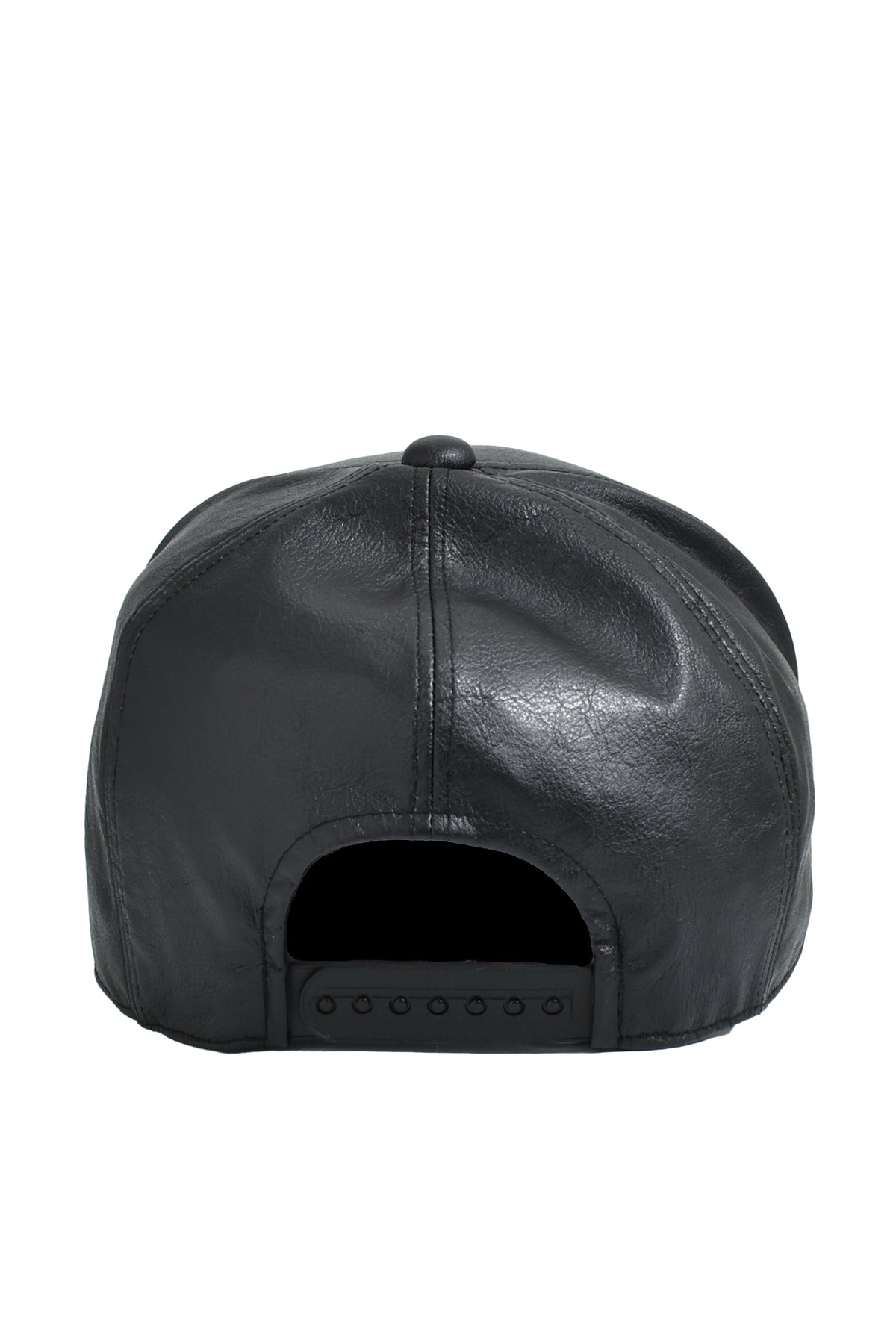 “KMY"LETHER CAP / BLK