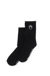 MOON LOGO KNIT ANKLE SOCKS / BLK