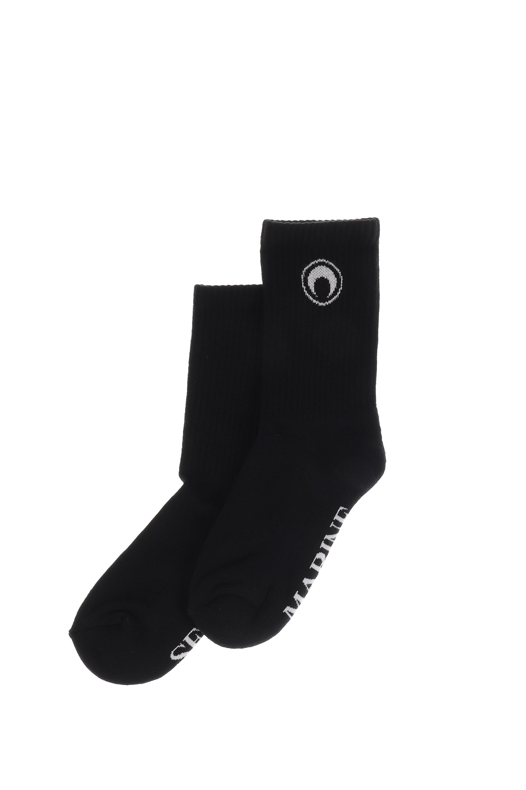 MOON LOGO KNIT ANKLE SOCKS / BLK