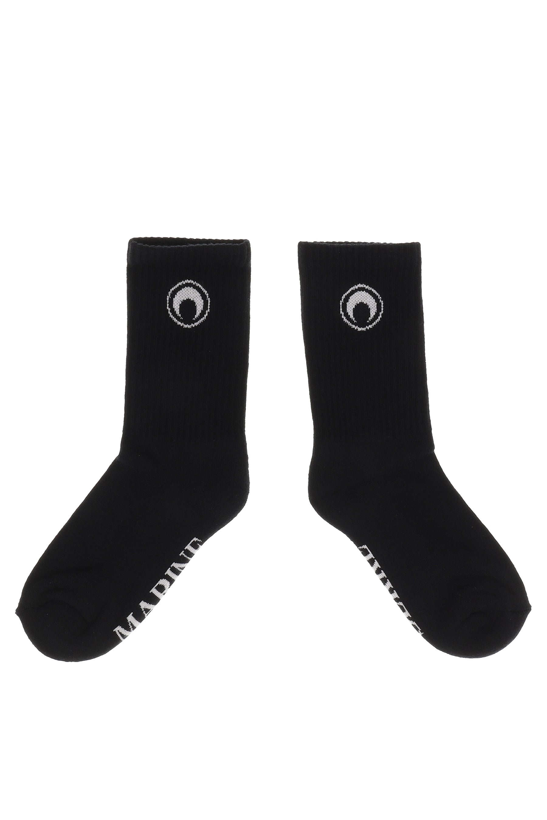 MOON LOGO KNIT ANKLE SOCKS / BLK
