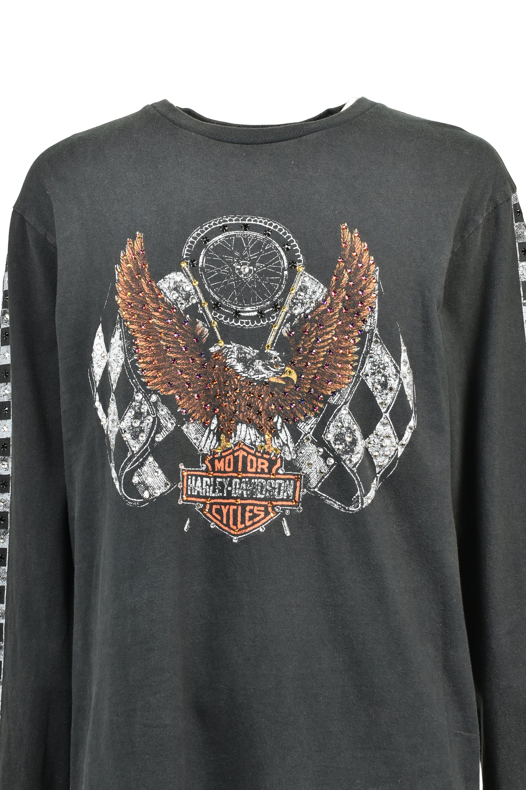 FR EAGLE CHECKER FLAG / BC - LS TEE / BLK 