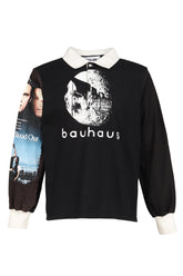 RUGBY TEE (UPCYCLED VINTAGE TEE) / BLK