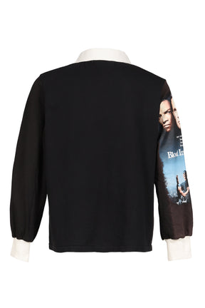 RUGBY TEE (UPCYCLED VINTAGE TEE) / BLK