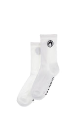 MOON LOGO KNIT ANKLE SOCKS / WHT
