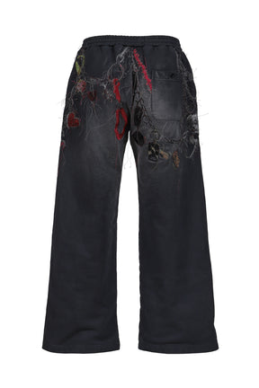 EMBROIDERED CHAIN SWEATPANTS / GRY