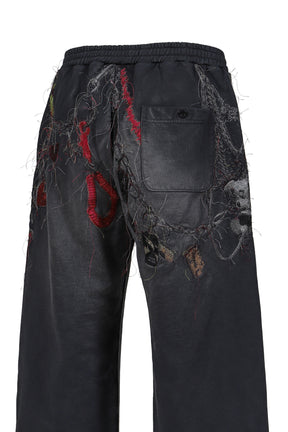 EMBROIDERED CHAIN SWEATPANTS / GRY