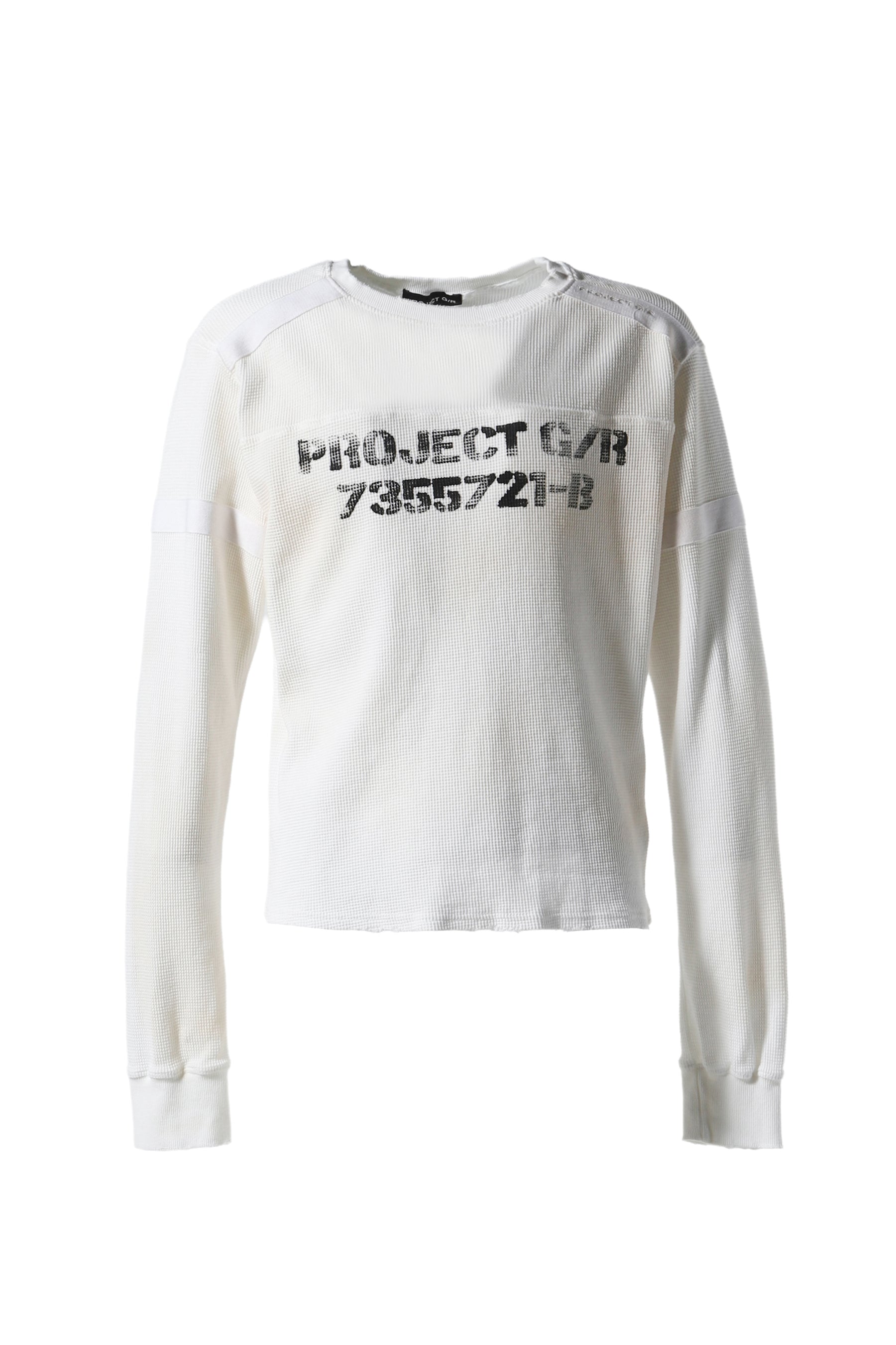 BONDAGE CROSS WAFFLE THERMAL LONG SLEEVE / DIRTY WHT