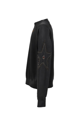 STAR STUDDED CREWNECK / BLACK 