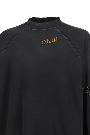 STAR STUDDED CREWNECK / BLACK 