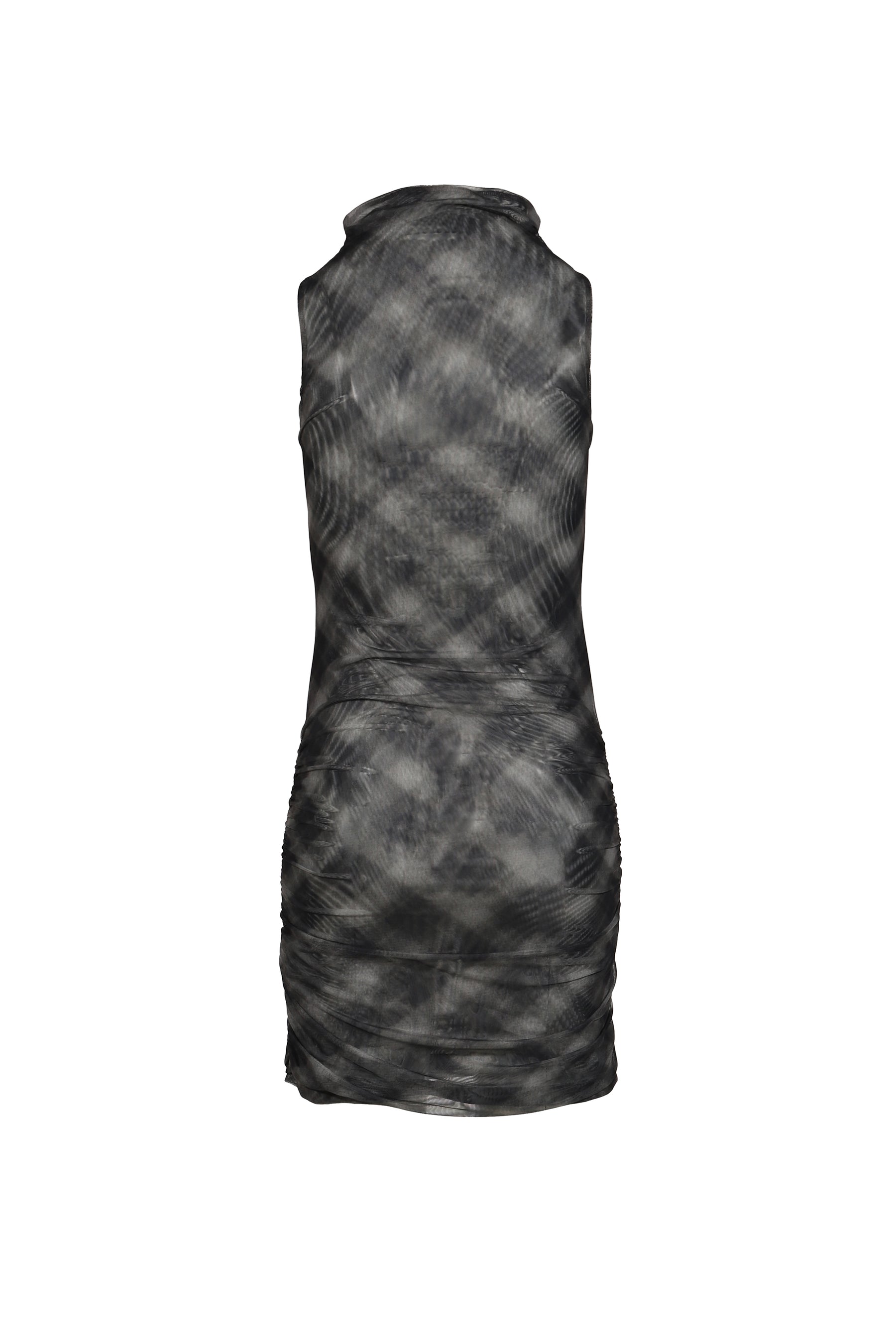 HALF NECK MINI DRESS / CHECK