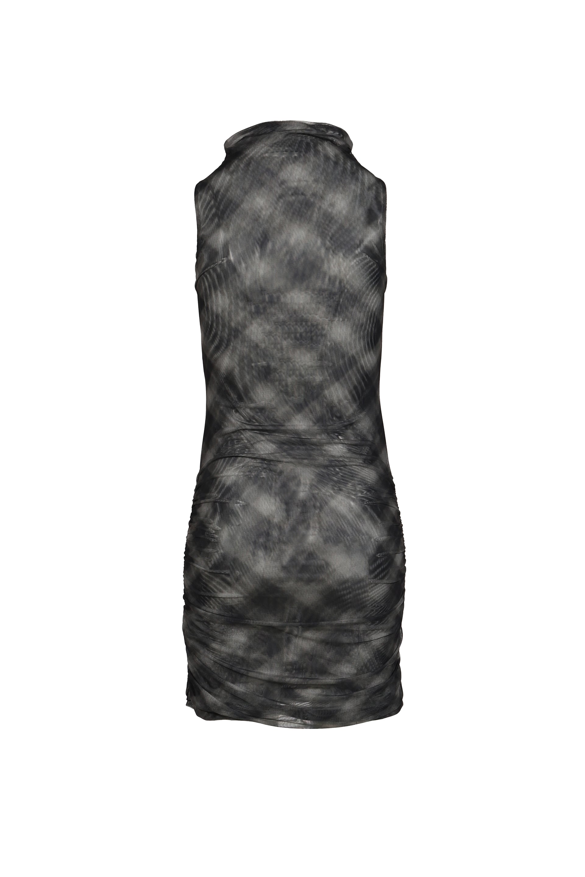 HALF NECK MINI DRESS / CHECK